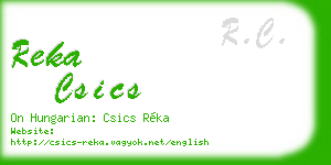 reka csics business card
